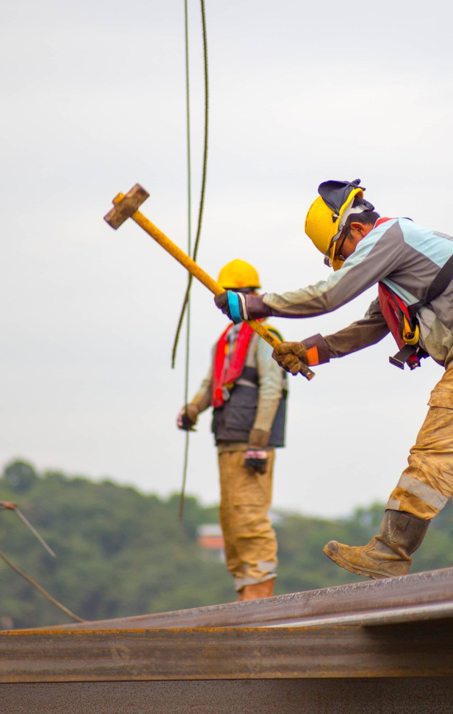 Construction team on site